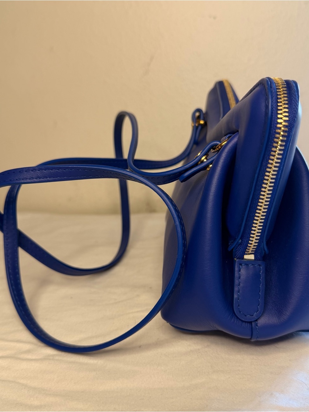 Mansur Gavriel Cobalt Blue Mini M Frame Crossbody Bag - Unworn - Picture 2 of 5